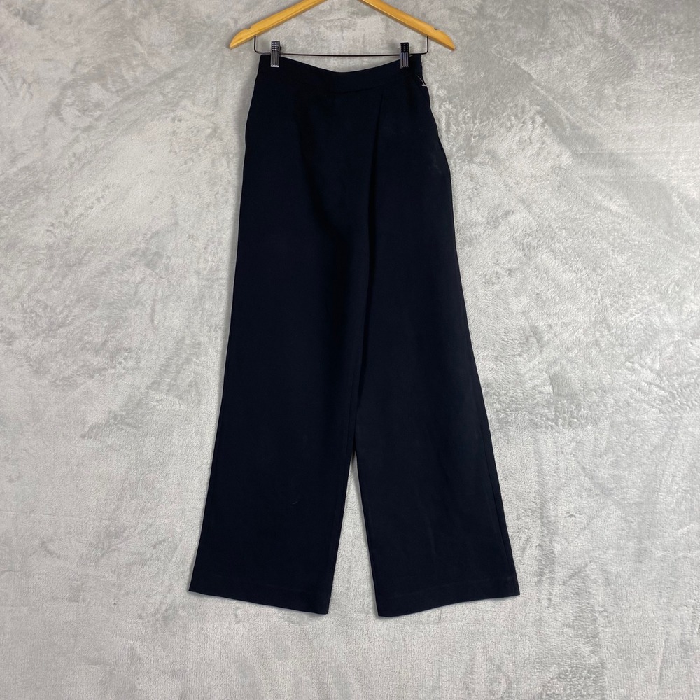 Wilfred Aritzia Black Wide Leg High Waisted Trousers Japanese Fabric Size‎ 4